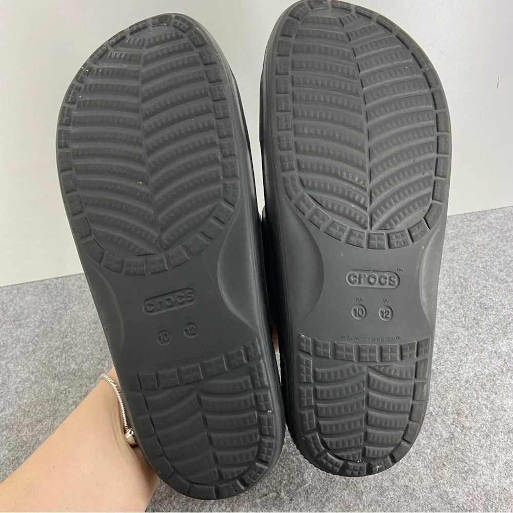 CROCS Men’s Classic Slides in Black Size 10 - Picture 3 of 6